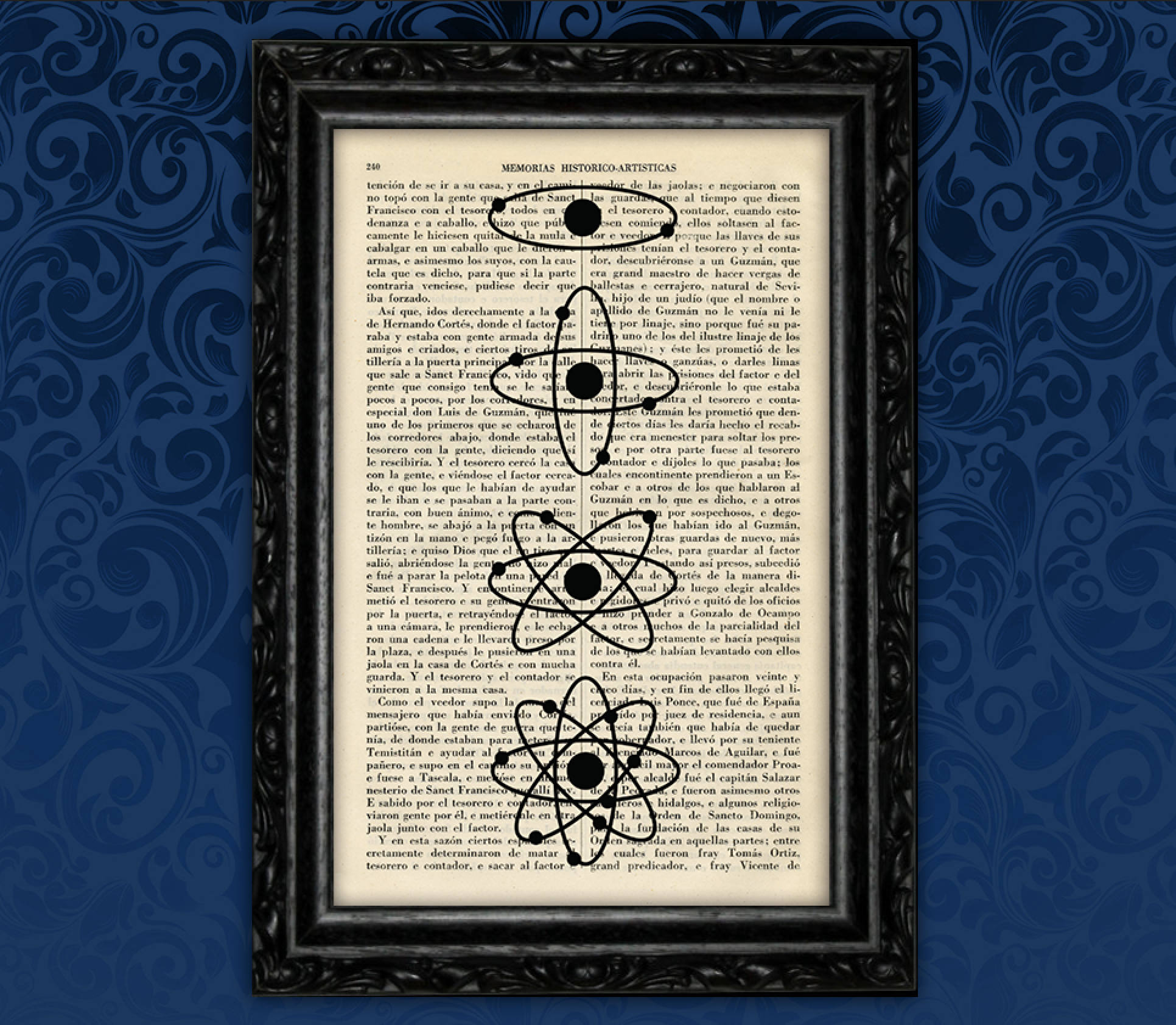 Atom Art Print Book Art Biology Art Particle Art Science Human Art ...