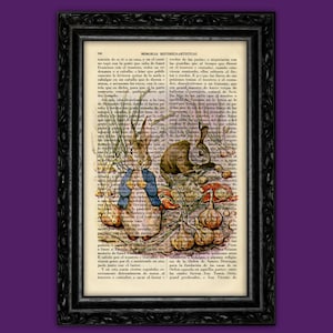 Beatrix Potter Art Print Nursery Peter Rabbit Garden Harvest Art Quotes Original Poster Dorm Room Print Gift Wall Decor Dictionary (10-Nº11)