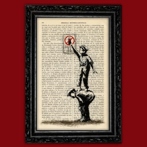 Impression de livre d'art de rue Banksy Banksy Graffiti is a Crime Wall Decor Poster, dictionnaire, livre d'art, impression de dortoir, cadeau d'art mural (9-Nº22)