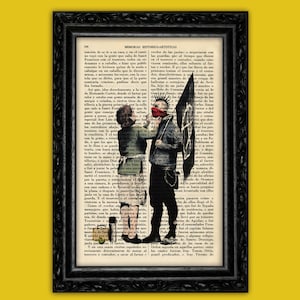 Impression de livre d&#39;art de rue Banksy de la mère d&#39;un punk Banksy Graffiti, affiche de décoration murale, affiche de dictionnaire, livre d&#39;art impression murale cadeau pour dortoir (9-Nº25)