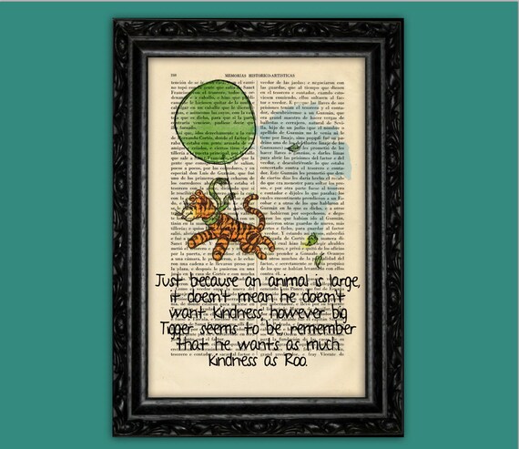 Winnie the Pooh Tigger Vintage Page Art Print E H Shepard
