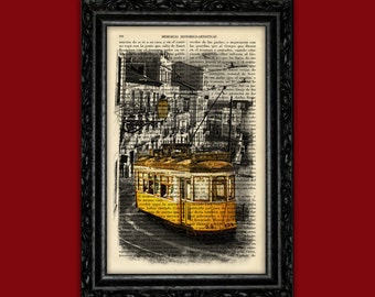 Trolley Lissabon Portugal Kunstdruck Europa Hauptstadt Kunst Poster Buch Kunst Street Dorm Zimmer Druck Geschenk Raum Wand Dekor Poster Wörterbuch (37)