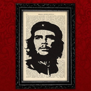 Che Guevara Print Ernesto Guevara Portrait Art Print Stencil Iconic Revolutionary Portrait Poster Dorm Print Wall Decor Dictionary (21)