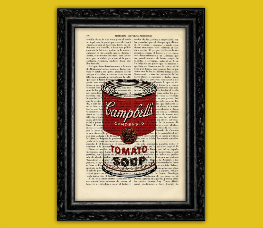 Campbell's Tomato Soup Art Print Andy Warhol Can Soup Poster Book Art