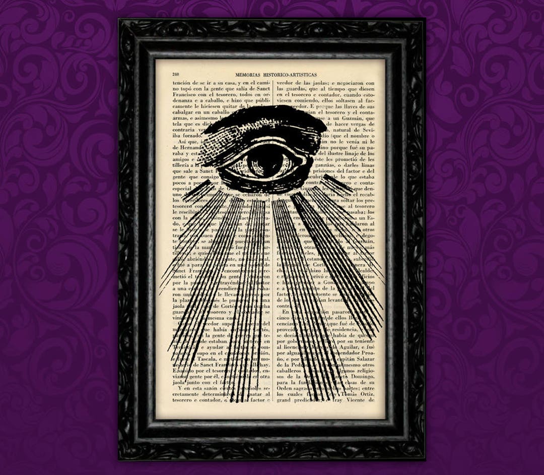 All Seeing Eye of Providence Print Esoteric Eye of God Poster Victorian  Dorm Room Print Gift Print Wall Decor Dictionary Print Retro (20) - Etsy, image size:1080x942