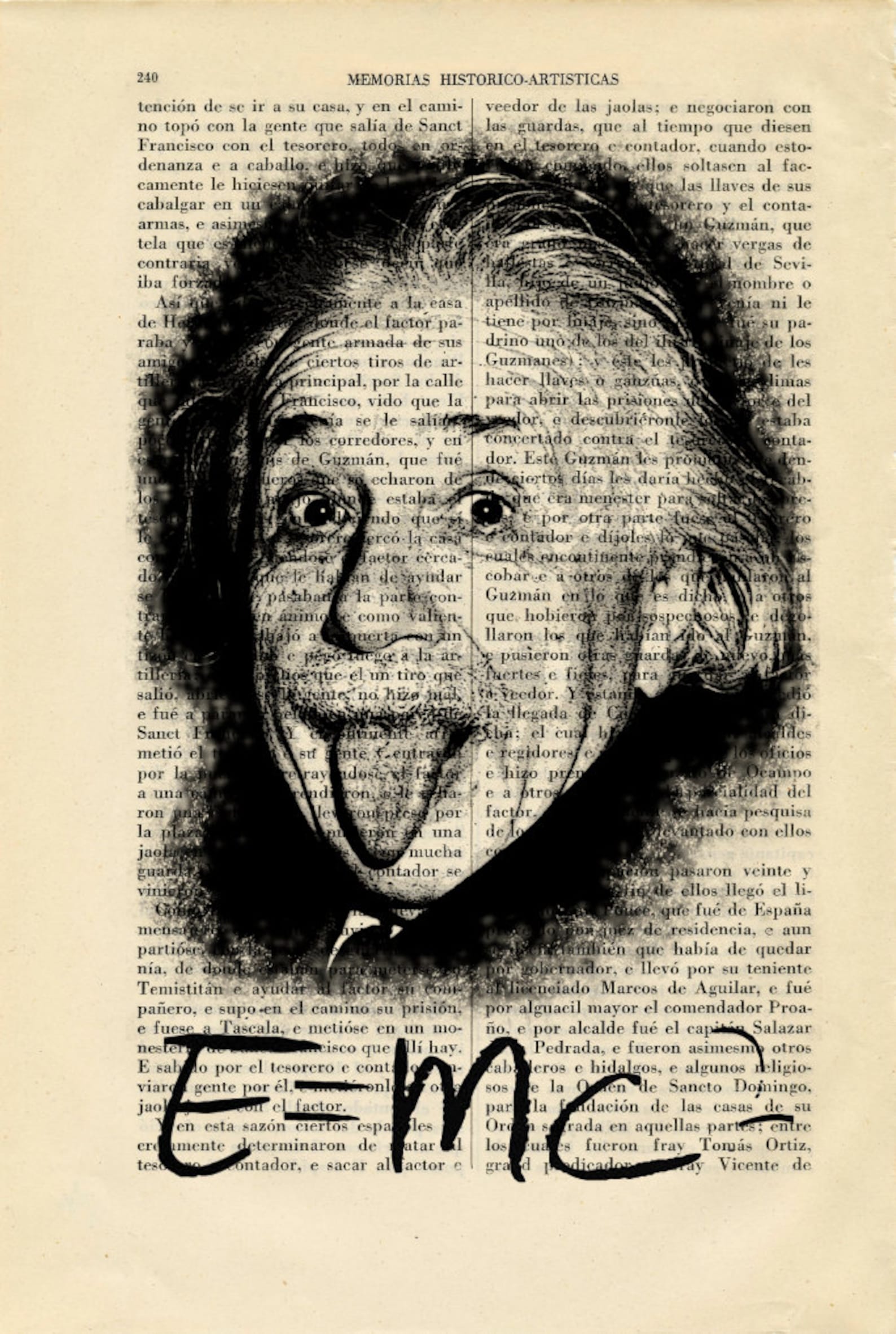 Albert Einstein Portrait Art Print Famous Physics Mathematics | Etsy