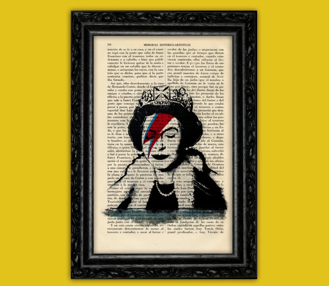 Banksy Queen Elizabeth Art Print Banksy Street Art Stencils Book Art ...