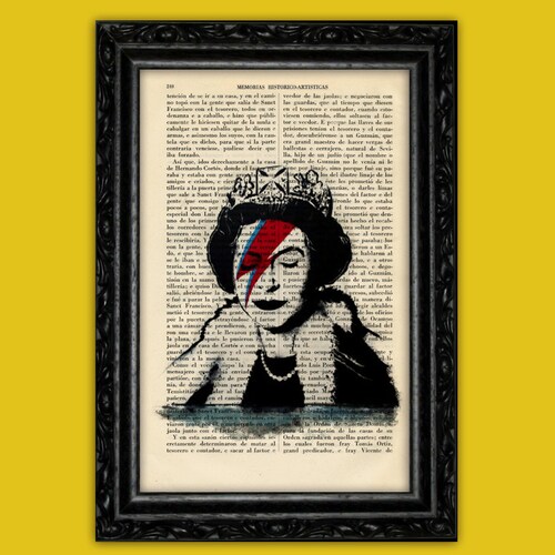 Banksy Queen Elizabeth Art Print Banksy Street Art Stencils | Etsy