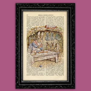 Beatrix Potter Peter Rabbit Art Print Art Nursery Original Poster Dorm Room Print Gift Wall Decor Dictionary (10-Nº14)