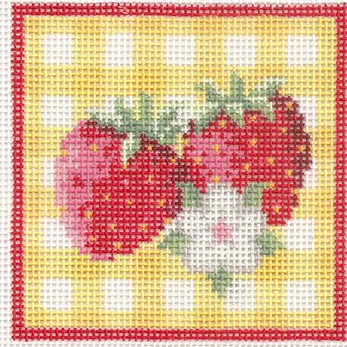 Hand Painted Needlepoint Canvas Lemon Ornament 3 Inches Etsy