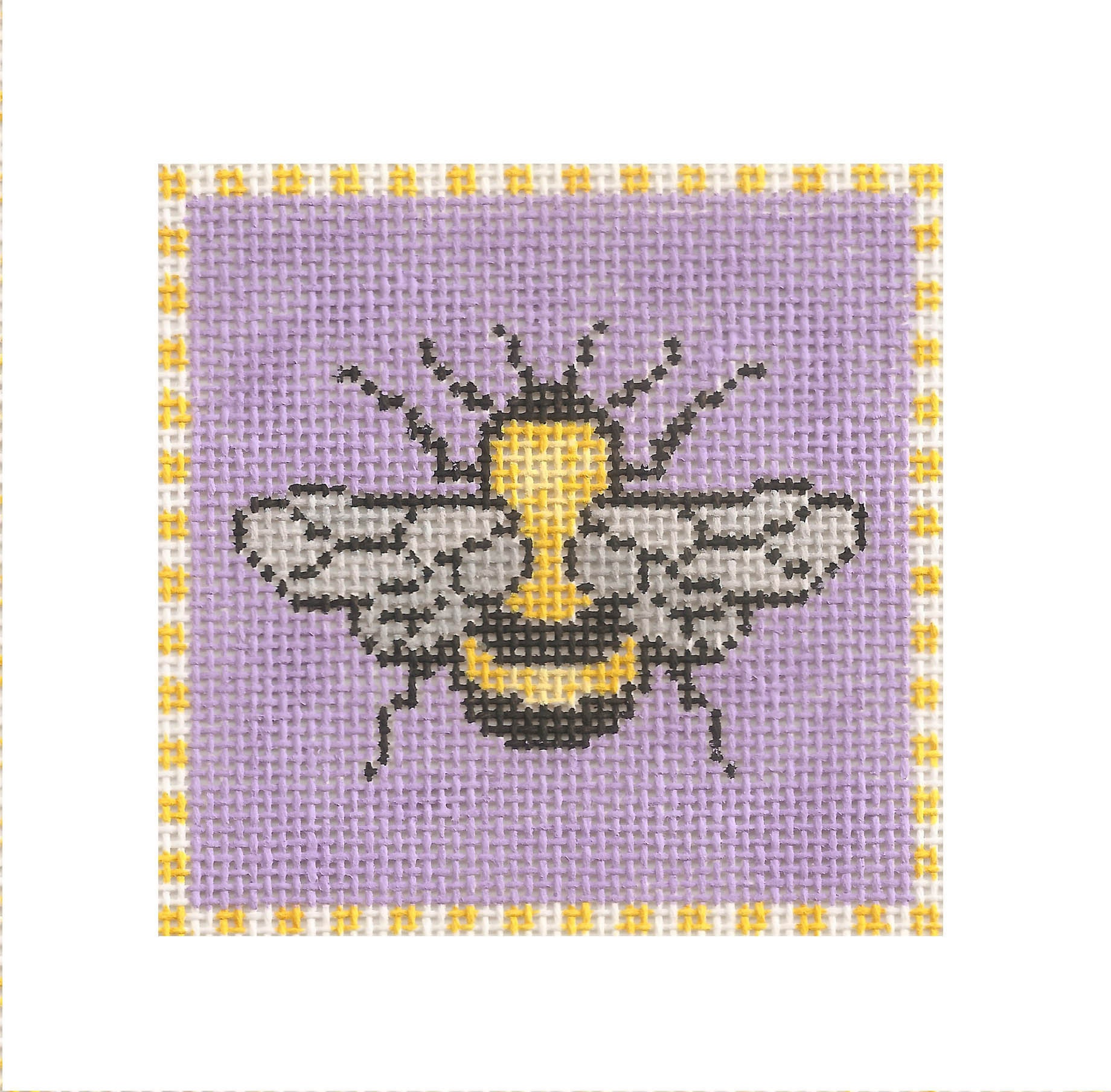 Hand Painted Needlepoint Canvas Bee Ornament 3 Inches Etsy