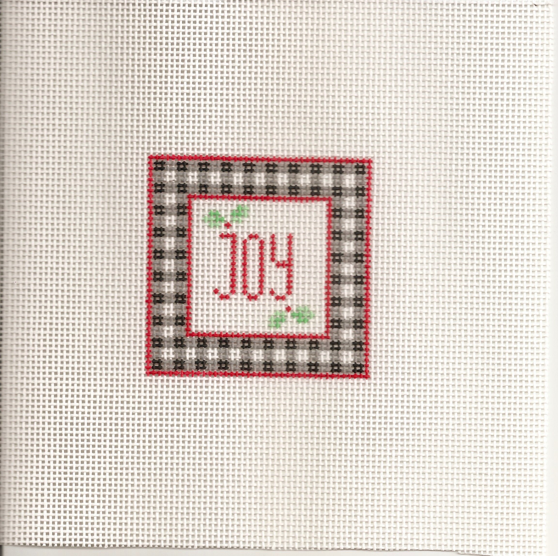 Hand painted needlepoint Joy canvas 3 inches 13m Etsy