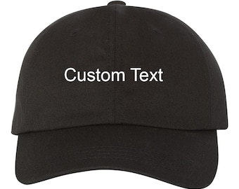 Custom Embroidered Cotton Dad Hat | Personalized Text Baseball Cap