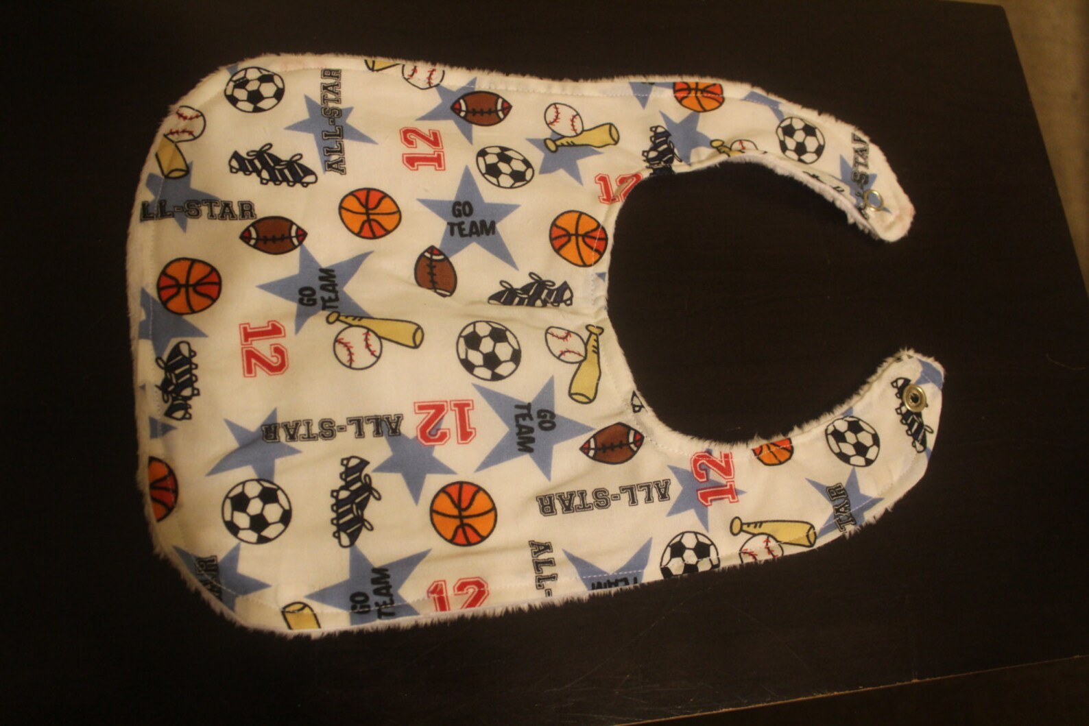 White Sports Themed Baby Bib and Burp Cloth Set Etsy