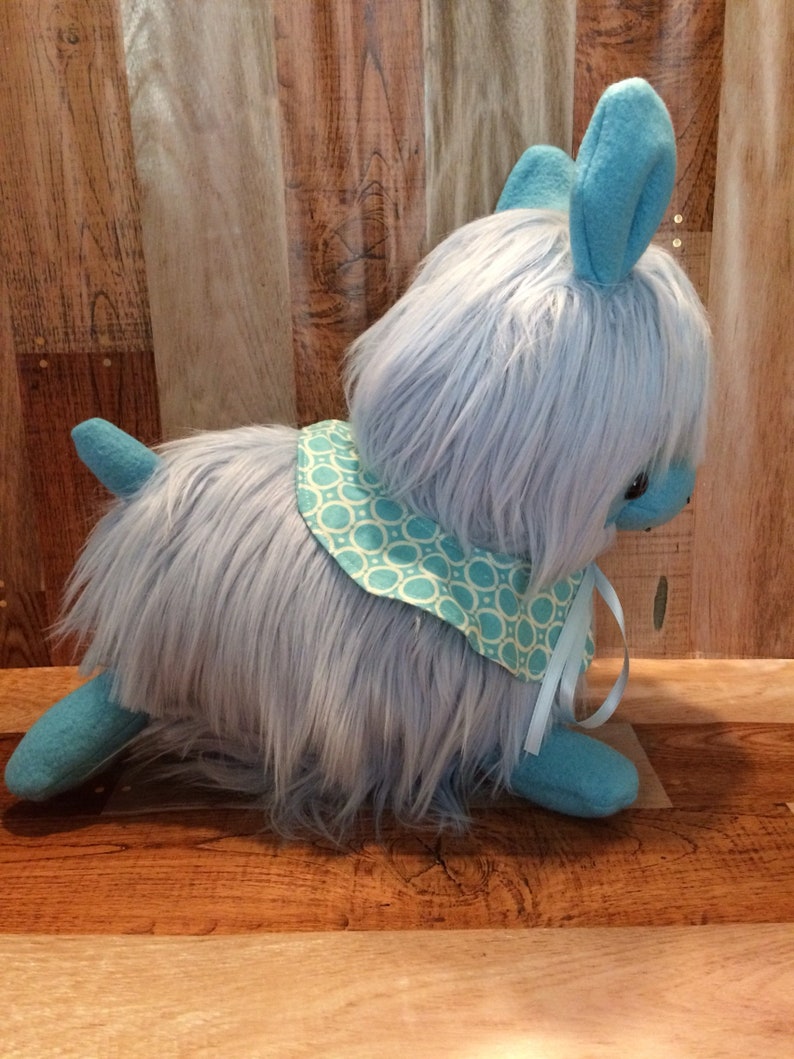 Llama plush toy blue llamafaux fur llamanursery | Etsy
