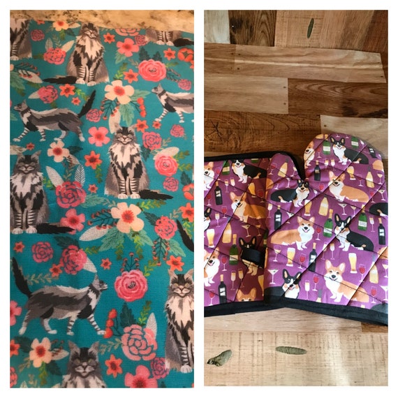 Corgi Fruit Oven Mitts & Pot Holders (Set of 4) Corgi Fruit Oven Mitts & Pot Holders (Set of 4)