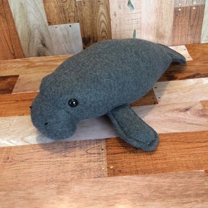 Sale! Stuffed manatee,manatee toy, sea cow.dugong, sea animal, dark grey manatee