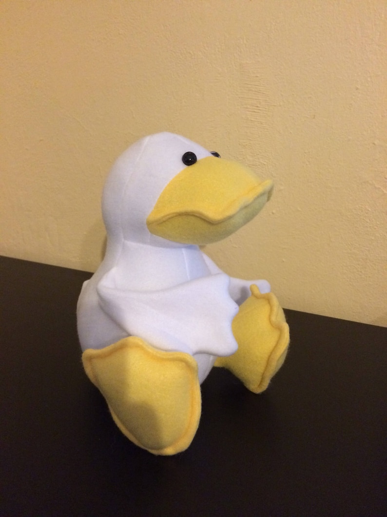 White Stuffed Duck Pekin Duck Toy Etsy