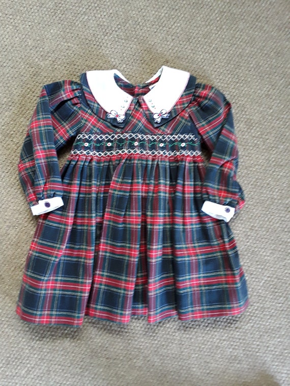 Vintage Carraige Boutiques Girls Dress, Plaid Dres