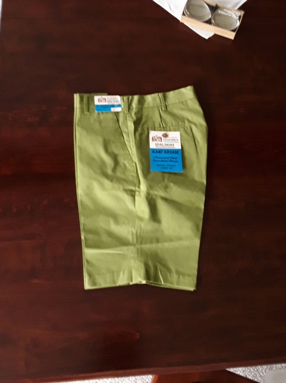 NOS Kids Green Shorts, Classic 1960 High Waisted … - image 1