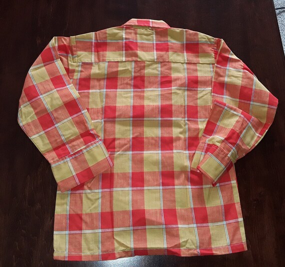 1970s Boys' Cotton Oxford Shirt, Vintage Yellow a… - image 6