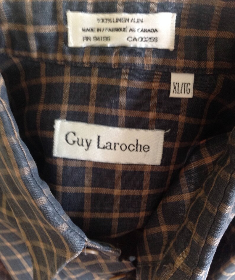 Vintage Guy Laroche Shirt Men's Button Up Long Sleeve | Etsy