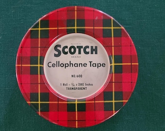 Vintage Scotch Brand Cellophane Tape Tin, Model No. 600