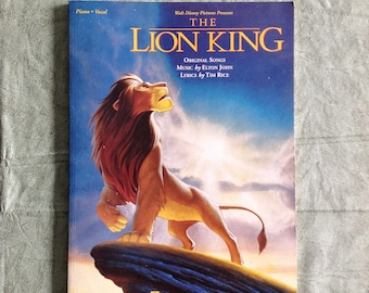 The Lion King Songbook, Original Songs by Elton John, Lyrics by Tim Rice, 1994 Disney Songbook, Musical Songbook