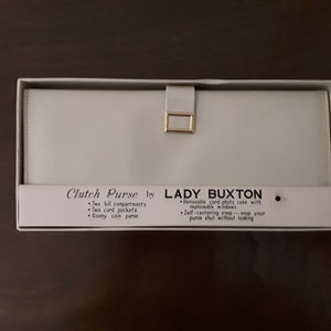 Cartera de mujer con monedero, bolso de mano Lady Buxton, 2 compartimentos para billetes y 2 para tarjetas, en su caja original, regalo para ella.