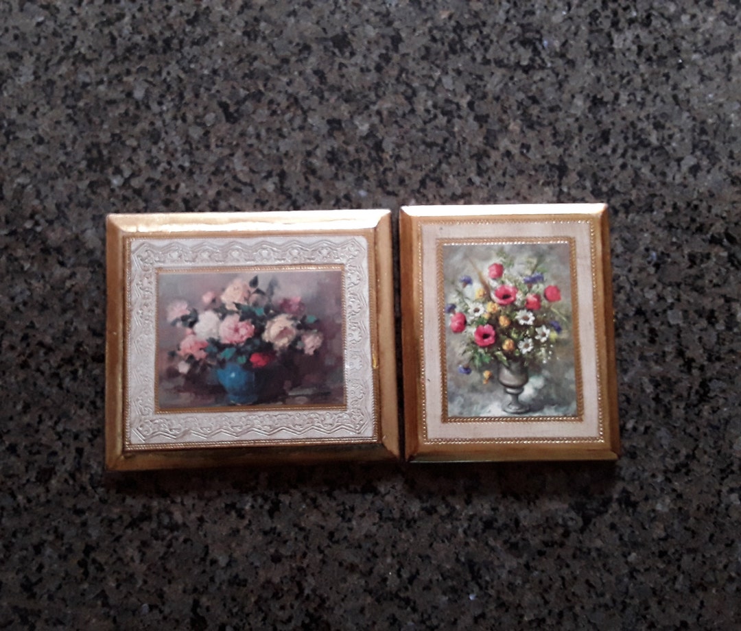 Set of 2 Florentine Wall Gallery Plaques Hand Made in Italy, Gold ...