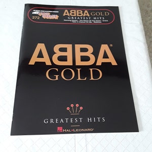 ABBA Gold Greatest Hits E Z Play Music Book, Large Note Piano Vocals, ABBA Sheet Music, Chiquitita, SOS, Dancing Queen, Waterloo