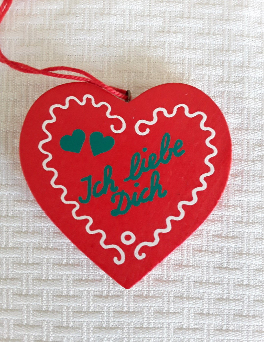 Ich Liebe Dich German I Love You Heart Shaped Ornament, Double-sided ...