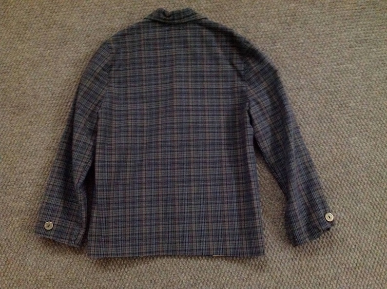 Vintage Boy/'s Blazer 1960s Plaid Sports Jacket Sears Roebuck Retro Cotton Jacket Boys/'