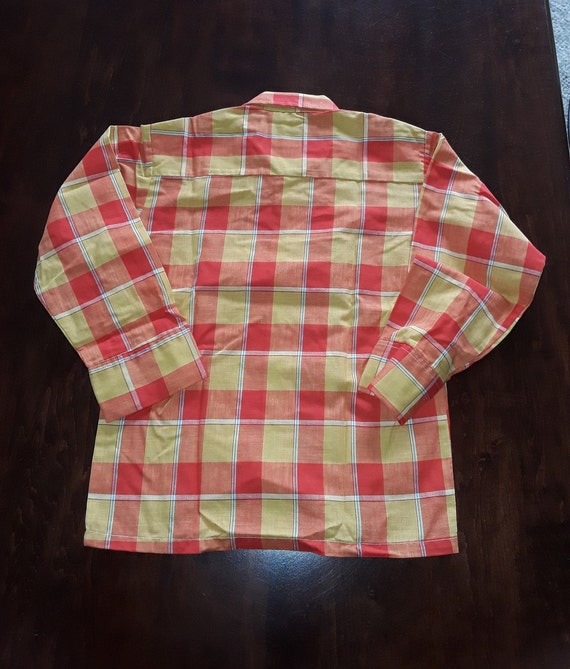 1970s Boys' Cotton Oxford Shirt, Vintage Yellow a… - image 3
