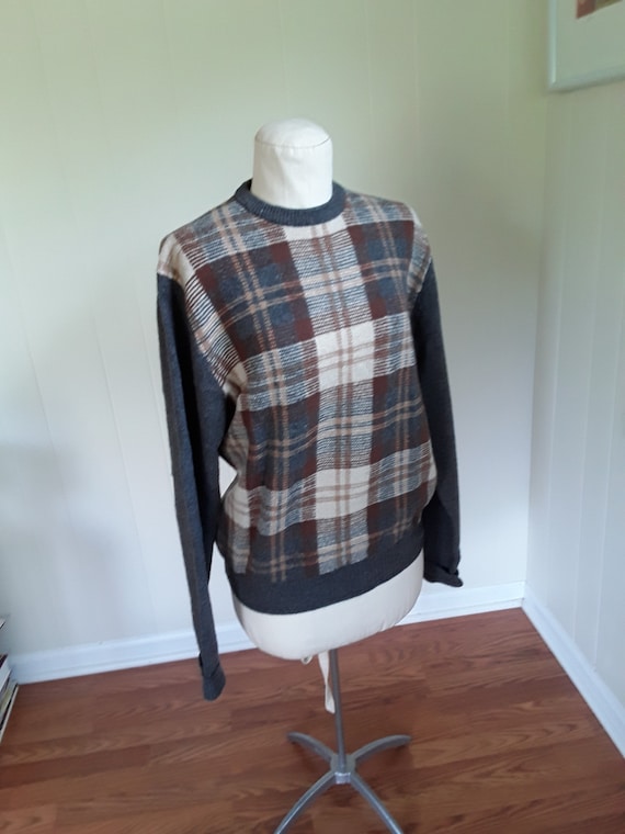 Men's Australian Lambswool Crewneck Sweater, Vintage … Gem