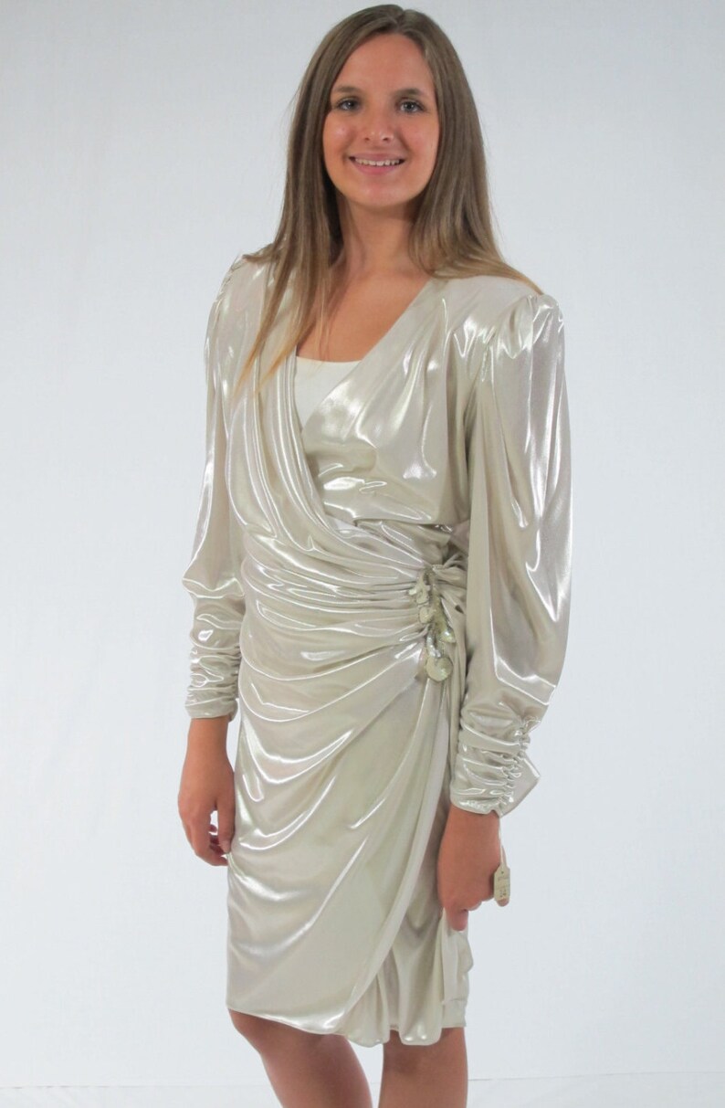 liquid silver dress