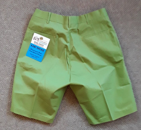 NOS Kids Green Shorts, Classic 1960 High Waisted … - image 6