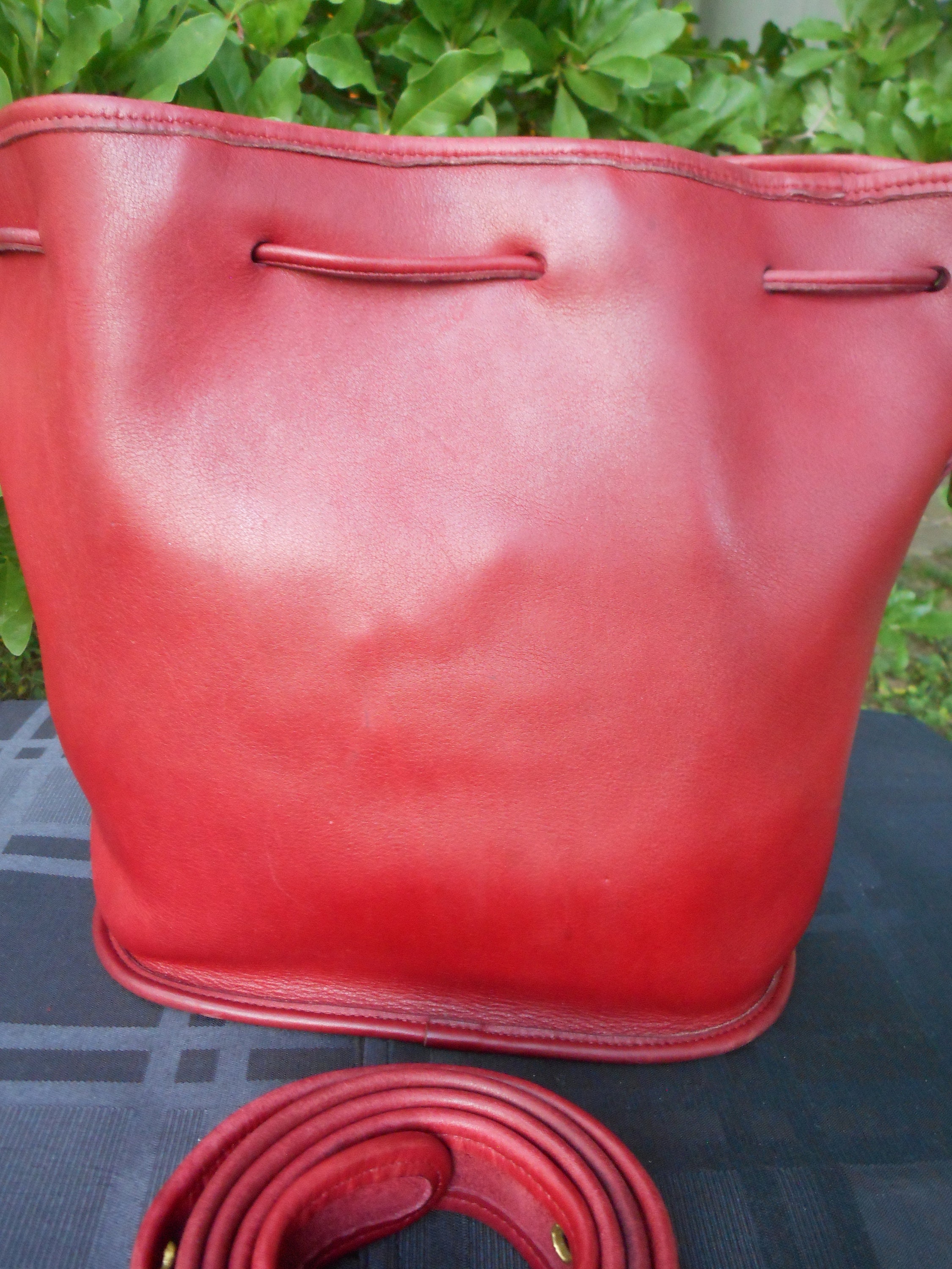 Vintage Coach Lula's Legacy Drawstring Bag 9952 in Red Free Vintage Coach Lula's Legacy Drawstring Bag 9952 in Red Free
