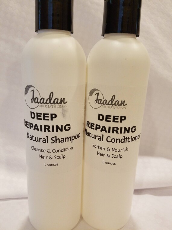 Natural Hair Shampoo Conditioner Kit Duo Vegan With Herbs Etsy