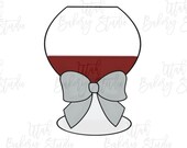 Chubby Wine Glass with Big Bow Cookie Cutter