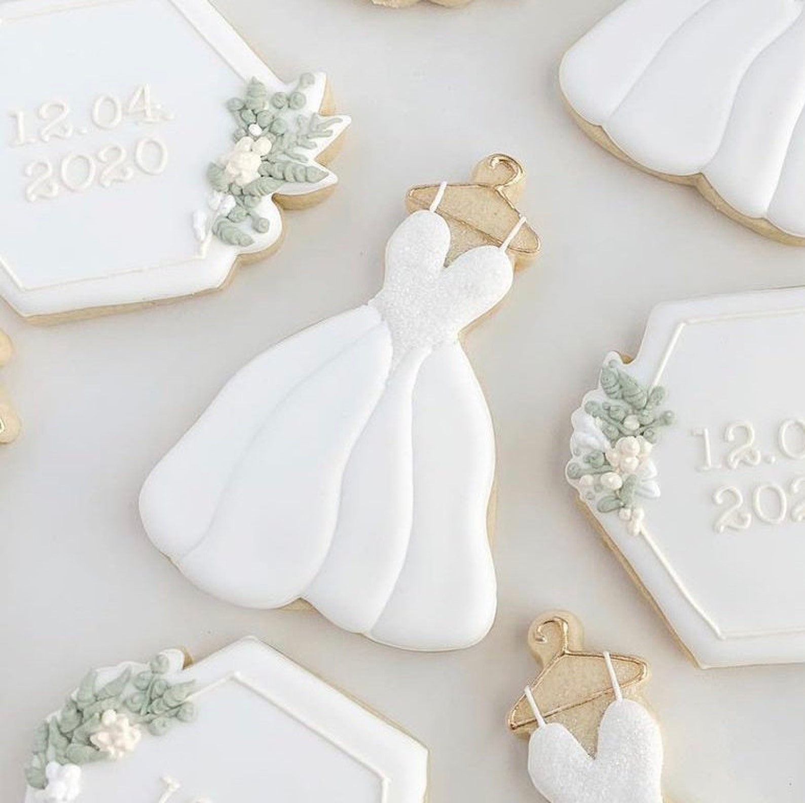 Cute Modern Wedding Dress Gown on Hanger Cookie Cutter Etsy
