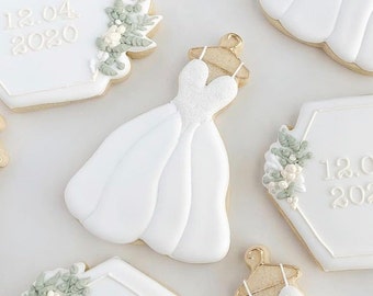 Cute Modern Wedding Dress Gown on Hanger Cookie Cutter