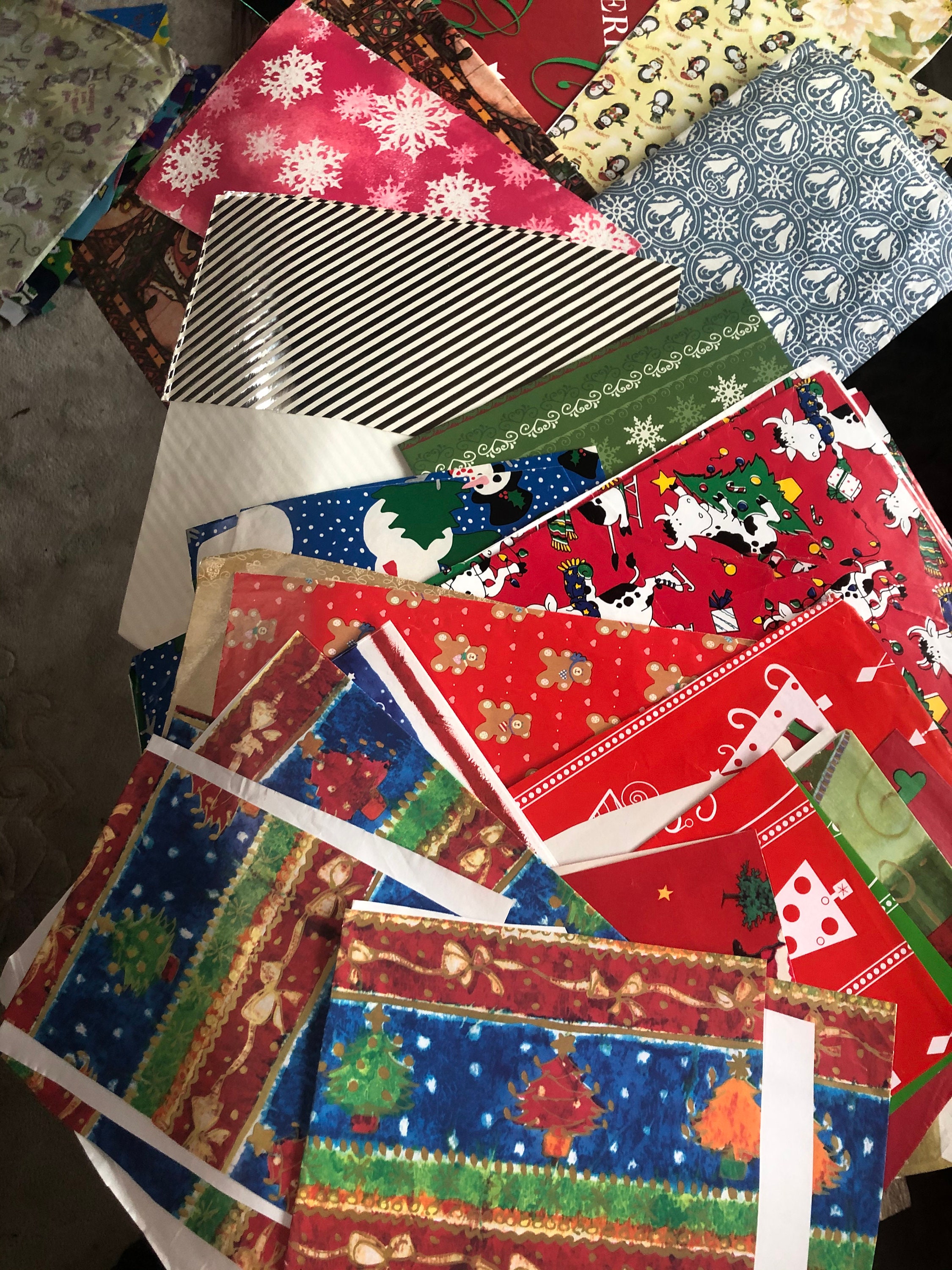 Vintage wrapping paper sheets Etsy
