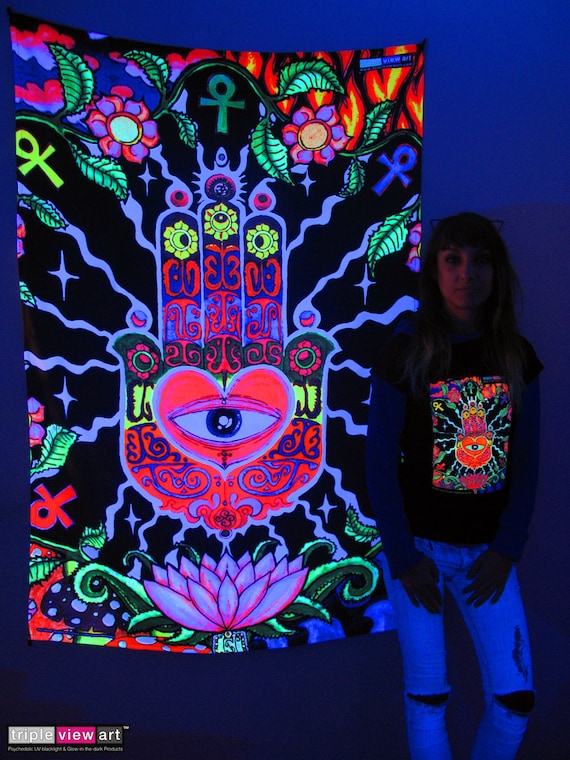 POSTER UV-Blacklight Fluorescent Glow-In-The-Dark Psychedelic Psy Goa Trance Art