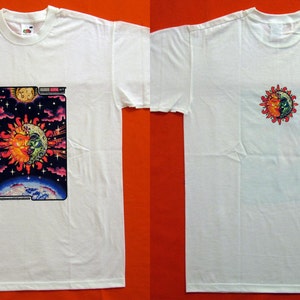 Magic Sunmoon UV Black Light Fluorescent & Glow In The Dark Phosphorescent Psychedelic Psy Goa Trance Art Club Mens T-shirt image 8