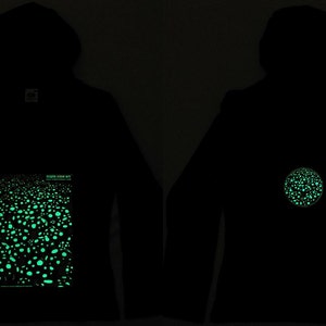 Mushrooms UV Black Light Fluorescent & Glow In The Dark Phosphorescent Psychedelic Psy Goa Trance Art Club Womens Hoodie image 5