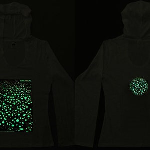 Mushrooms UV Black Light Fluorescent & Glow In The Dark Phosphorescent Psychedelic Psy Goa Trance Art Club Womens Hoodie image 8