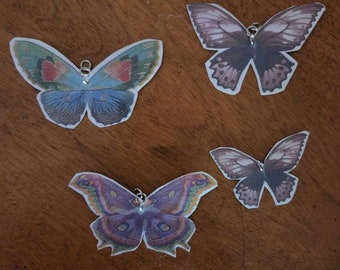 Laminated butterfly pendants