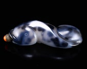 N04114 Vintage Chinese Agate Fish Shape Snuff Bottle