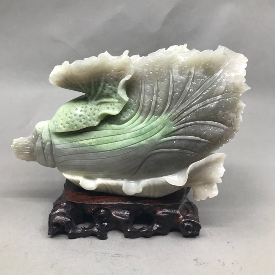 N1887 Chinese Natural Hetian Jade Statue Fortune Cabbage Etsy